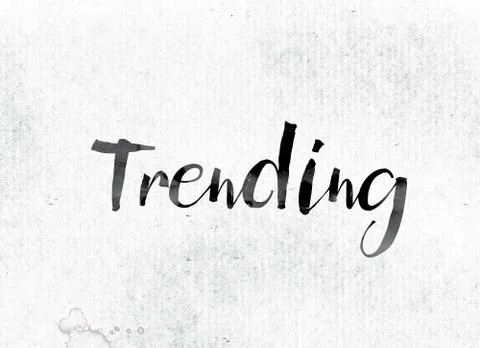 Trending Concept Painted in Ink Stock Illustration