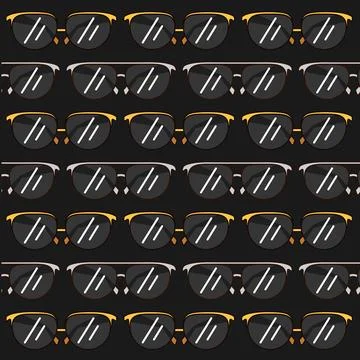 Trending eyeglasses seamless pattern background Vector Stock Illustration