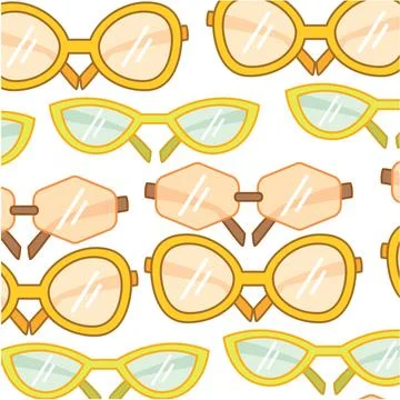 Trending eyeglasses seamless pattern background Vector Stock Illustration