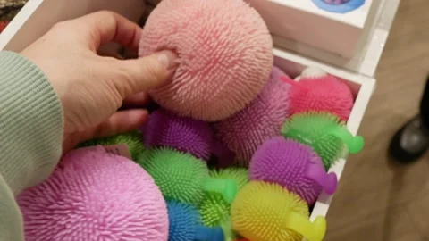 Trending game for development of fine motor skills and stress relief in children Stock-Footage 304032829