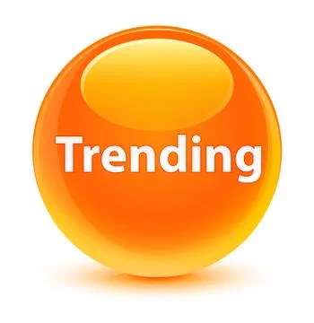 Trending glassy orange round button Illustrazione stock