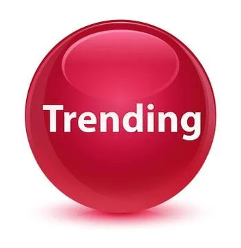 Trending glassy pink round button Stock Illustration