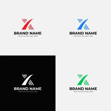 Trending leaner style initial x letter logo design vector template. Professio Stock Illustration