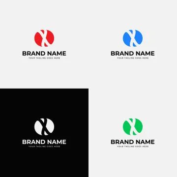 Trending leaner style initial x letter logo design vector template. Professio Stock Illustration