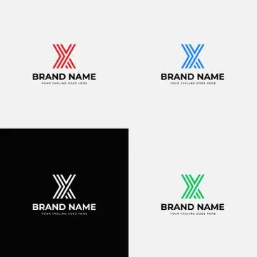 Trending leaner style initial x letter logo design vector template. Professio Stock Illustration