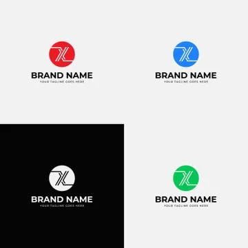 Trending leaner style initial x letter logo design vector template. Professio Stock Illustration