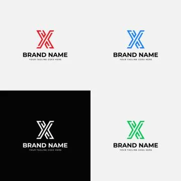 Trending leaner style initial x letter logo design vector template. Professio Stock Illustration