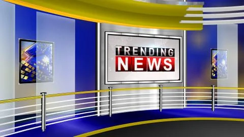 Trending news Virtual studio Illustrazione stock