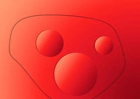 Trending Red Gradient Circles With Gradient Background Illustrazione stock