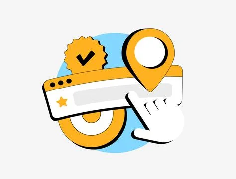 Trending search in browser address bar with SEO vector icon, search bar Stock Illustration
