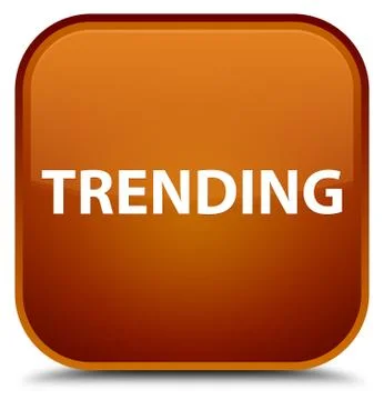Trending special brown square button Illustrazione stock