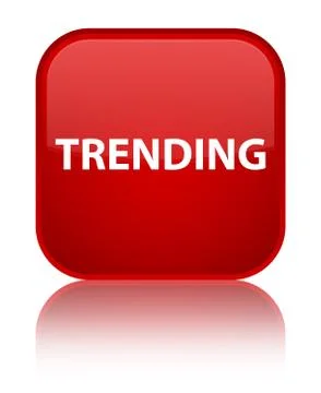 Trending special red square button 스톡 일러스트