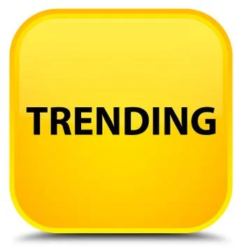 Trending special yellow square button 스톡 일러스트
