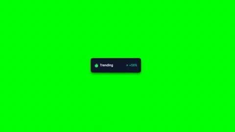 Trending topic fire flame badge indicator on green screen Vídeo Stock 344371329