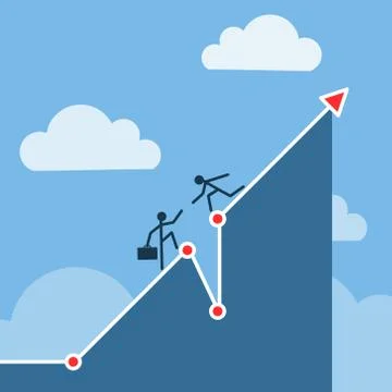 Trending Upward Vector Illustration Background Stock Illustration