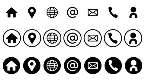 Trending web icon set. Vector website icon set like that web, mail, message.. Stock Illustration