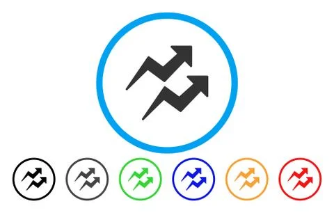Trends Arrows Rounded Vector Icon Illustrazione stock