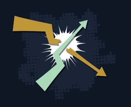 Trends break symbol vector Stock Illustration