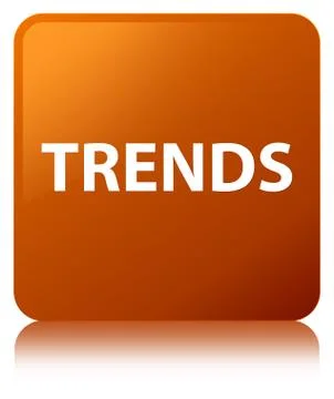 Trends brown square button Illustrazione stock