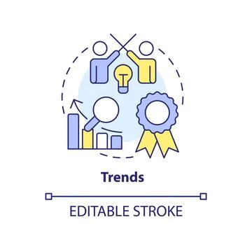 Trends concept icon Illustrazione stock