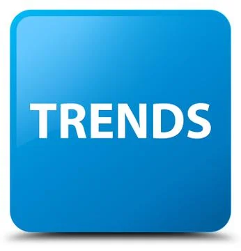Trends cyan blue square button 스톡 일러스트