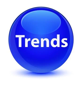 Trends glassy blue round button Illustrazione stock