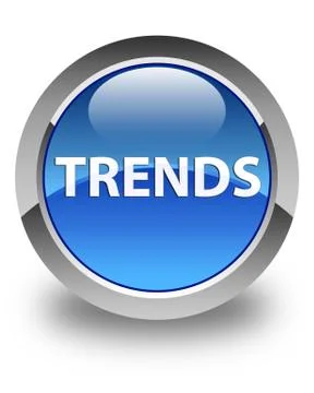 Trends glossy blue round button 스톡 일러스트