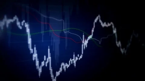 Trends network technology banking graph motion black screen overlay 4k Stock Footage 289911171