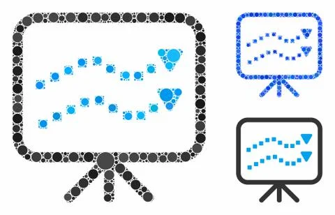 Trends presentation Composition Icon of Round Dots Illustrazione stock