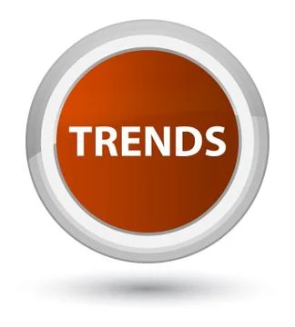 Trends prime brown round button 스톡 일러스트