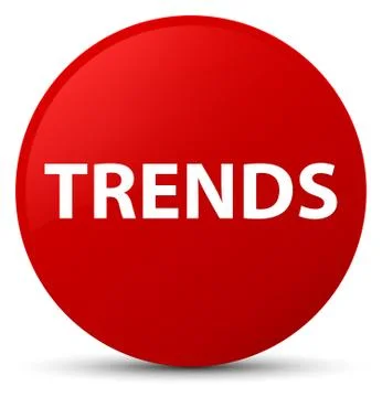 Trends red round button Illustrazione stock