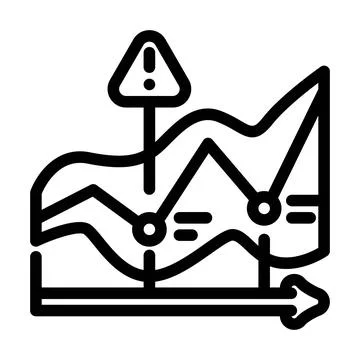 Trends risk line icon vector illustration Ilustração Stock