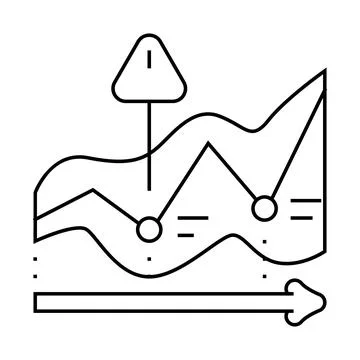 Trends risk line icon vector illustration Stock Illustration