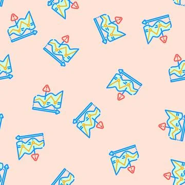 Trends risk vector seamless pattern Illustration