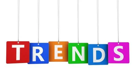 Trends Sign On Tags Stock Illustration