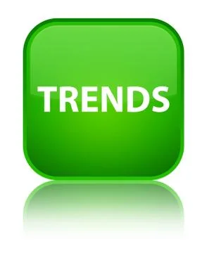 Trends special green square button Stock Illustration