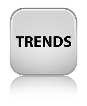 Trends special white square button Illustrazione stock