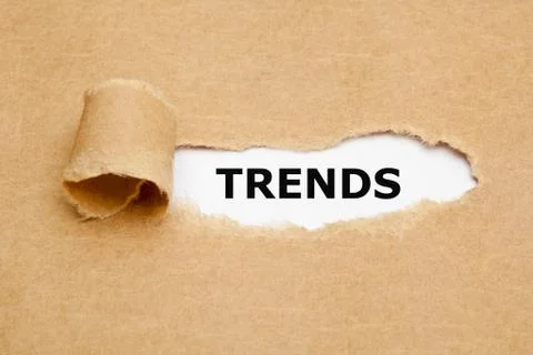 Trends Torn Paper Concept Foto stock
