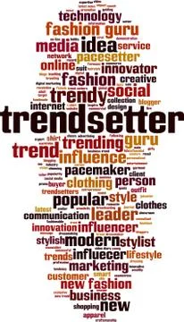 Trendsetter word cloud Stock Illustration