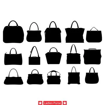 Trendsetting Handbag Vector Set  Redefine Your Fashion Statement Stock Illustration