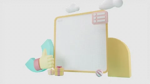 Trendy 3D App Presentation Stock After Effects