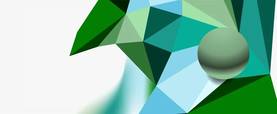 Trendy 3d geometric composition, design template for business or technology Stock Illustration