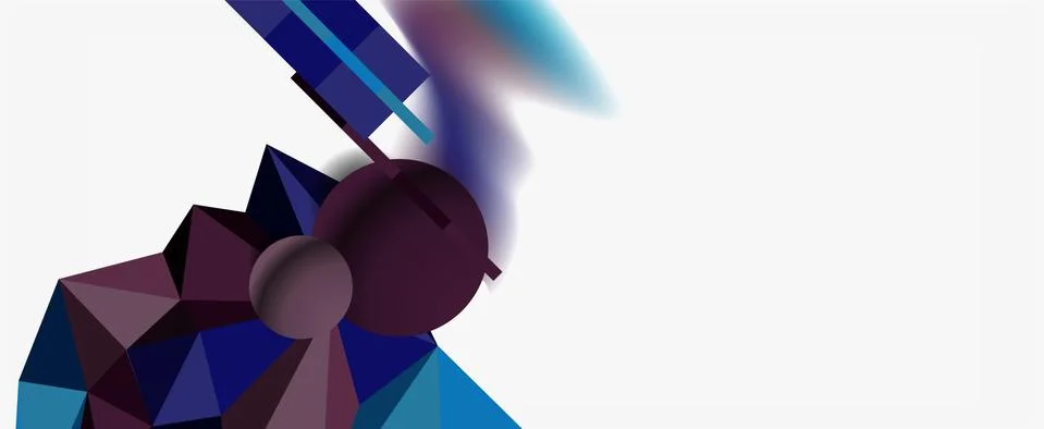 Trendy 3d geometric composition, design template for business or technology Illustrazione stock