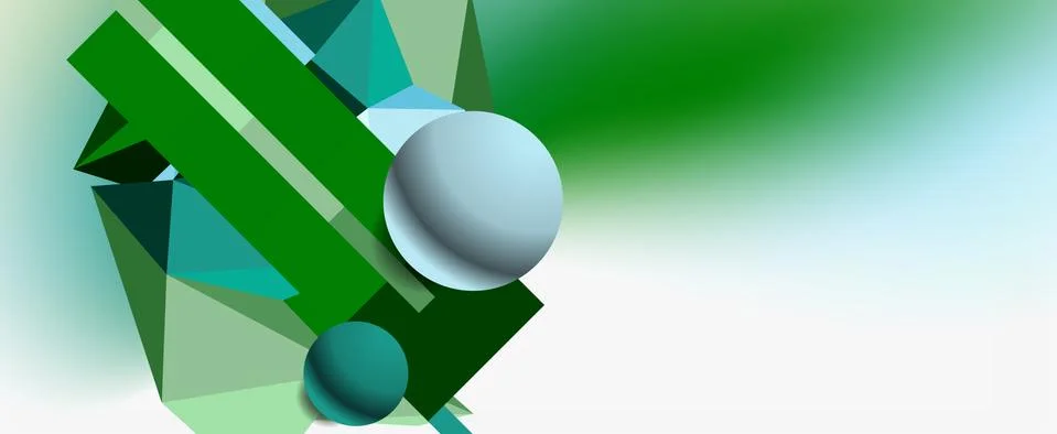Trendy 3d geometric composition, design template for business or technology 스톡 일러스트
