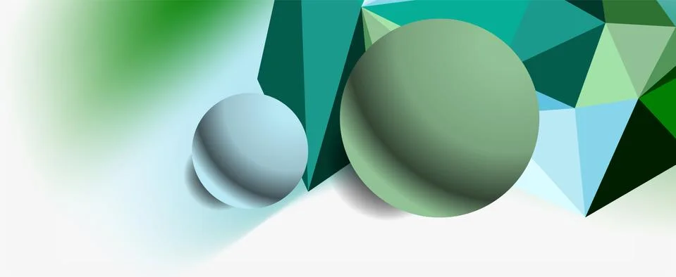Trendy 3d geometric composition, design template for business or technology イラスト素材