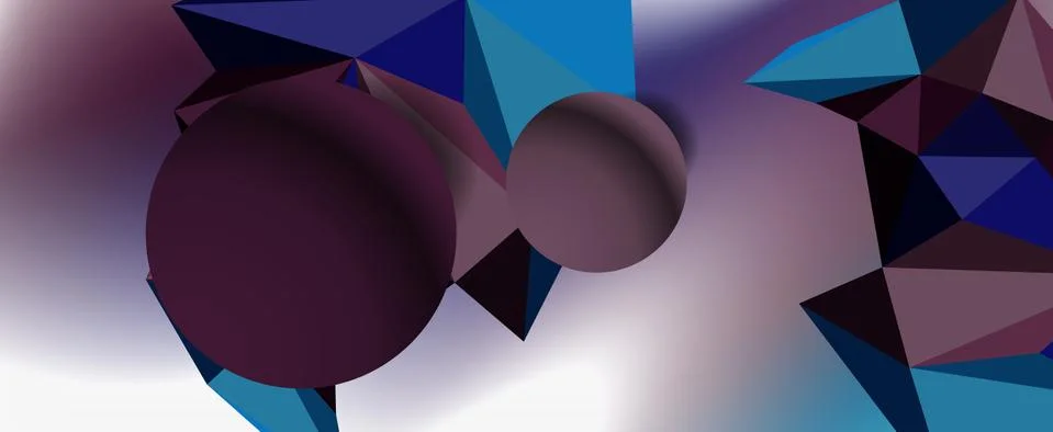 Trendy 3d geometric composition, design template for business or technology Stock Illustration