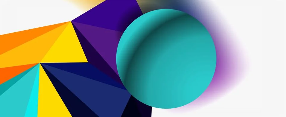 Trendy 3d geometric composition, design template for business or technology Stock Illustration