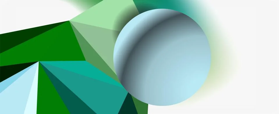 Trendy 3d geometric composition, design template for business or technology Stock Illustration
