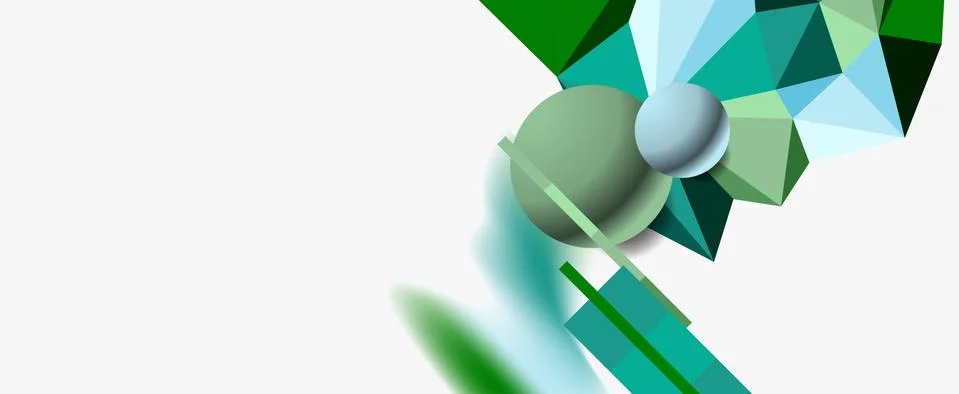 Trendy 3d geometric composition, design template for business or technology Stock Illustration
