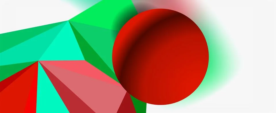 Trendy 3d geometric composition, design template for business or technology Stock Illustration